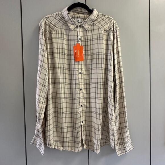 Men's YoungLA Pearl Snap, Viscose, Lightweight NWT XL WhiteCream - Picture 1 of 6